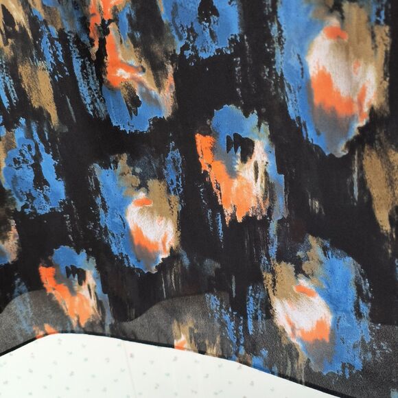 NYDJ Blouse Womens Size 2X Multicolor Artsy Abstract Career Office Geometric - Picture 6 of 16